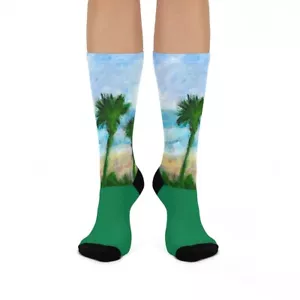 Calcetín Palm Trees talla única para la mayoría de los calcetines DTG - Imagen 1 de 6