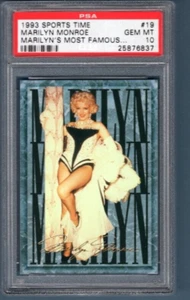 1993 Sports Time MARILYN MONROE #19 Sexy White and Black Dress Pose PSA 10 Pop 1 - Picture 1 of 2