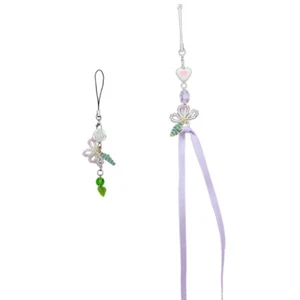 Versatile Handcrafted Backpack Accessory Handy Beaded Floral Charm Phone Lanyard - Zdjęcie 1 z 10