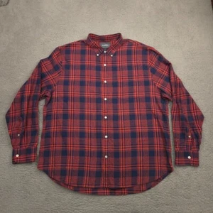 Bonobos Button Down Shirt Mens XXL Red Navy Plaid Long Sleeve Standard Fit - Picture 1 of 11