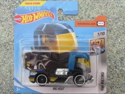 Hot Wheels 2019 #168/250 RIG HEAT black with blue cab @H - Image 1 of 2