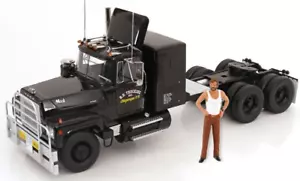 Mack RL 700L 1974 schwarz Convoy Truck mit Figur Rubber Duck 1:18 Road Kings - Imagen 1 de 10