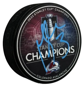 JACK JOHNSON COLORADO AVALANCHE SIGNED PUCK 2022 SC CHAMPS JSA COA - Picture 1 of 2