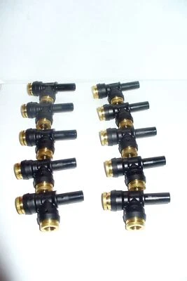 (10 Pcs) PARKER # 371PTCSP-6-6, 3/8" FLUID CONNECTORS PUSH-IN AIR BRAKE, NEW