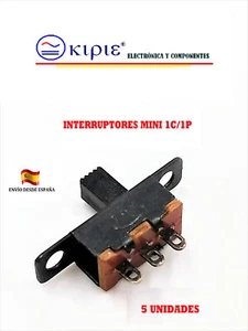 5 X INTERRUPTOR MINI DESLIZANTE ON/OFF.50V/0,8 A, ARDUINO,ECCA ¡30ª REPOSICIÓN! - Imagen 1 de 1