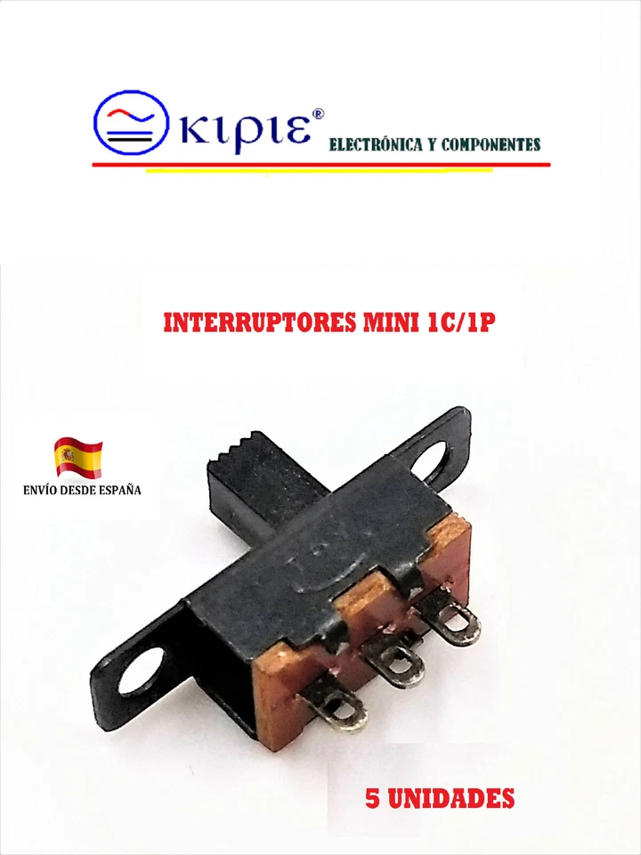 5 X INTERRUPTOR MINI DESLIZANTE ON/OFF.50V/0,8 A, ARDUINO,ECCA ¡30ª REPOSICIÓN!  - Imagen 1 de 1