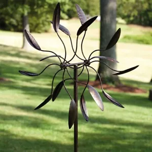 3D Metal Wind Mill Spinner Kinetic Outdoor Lawn Garden Decor Patio Stake Yard - Picture 1 of 3