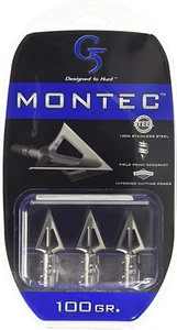 G 5 Outdoors Montec 100 Grain 1-1/16" Cut Broadheads (3 Pack) - Picture 1 of 2
