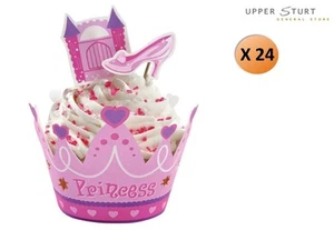 Princess Cupcake Wraps ‘N Pix Set 24 Pack Party Supplies FAST 'N FREE DELIVERY - Picture 1 of 2