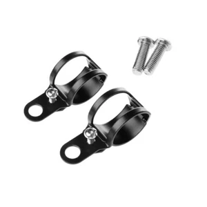 2x nero moto Morsetti forcella indicatori di direzione Staffa Relocator Touring - Picture 1 of 5