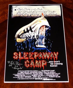 PÓSTER DE FELISSA ROSE "ANGELA BAKER" FIRMADO SLEEPAWAY CAMP 12X18 ¡¡HORROR!!! - Imagen 1 de 2