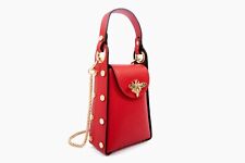 Italian handmade leather bag,Stylish leather handbag from Florence,Phone Purse