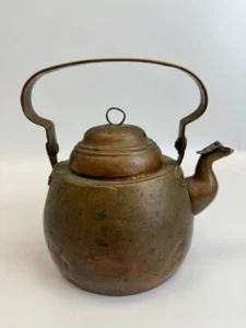 Vintage Copper 7" Gooseneck Kettle Tea Pot Finland AS IS - Picture 1 of 4