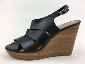 DV DOLCE VITA Damen-Sandalen Keilabsatz Fersenriemen Größe 11, schwarz 2564 - Bild 1 von 9