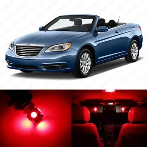 Paquete de 10 luces interiores LED rojas para Chrysler 200 2011-2014 + herramienta de palanca - Imagen 1 de 7