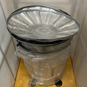 Greenblade Grande Zincato Bin 90L con Coperchio Giardino Casa Spazzatura - Dent - Imagen 1 de 2