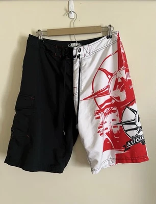 Pantalones Cortos Oakley Augie’s Quest Board Y2K 2008 De Colección RARO 34 Medida 32 Foto 1 de 4