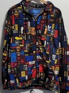 Adidas Originals The Brand With 3 Stripes Street Graphic Windbreaker Mens Large - Picture 1 of 13