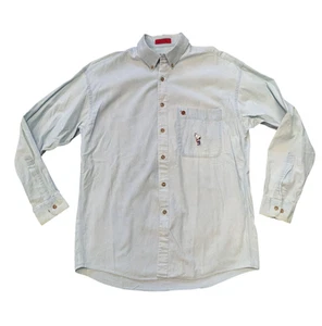 Vintage 90s Peanuts Snoopy Shirt Mens Medium Button Down Basketball - Picture 1 of 8