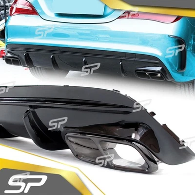 Difusor trasero embellecedores de escape Mercedes CLA C117 X117 AMG Line CLA45 AMG 16-19
