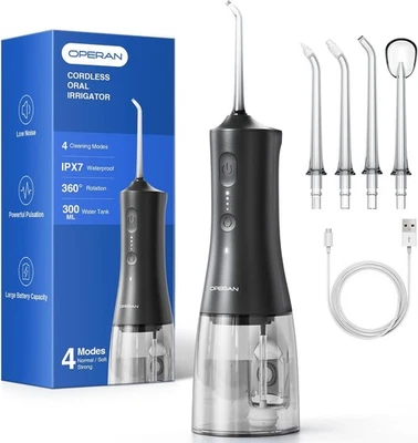 Operan Water Flossers for Teeth Cleaning Upgraded 300ml Cordless Water Dental...
