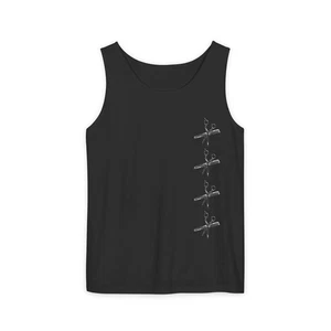 Scissors Print Unisex Garment-Dyed Tank Top - Picture 1 of 11