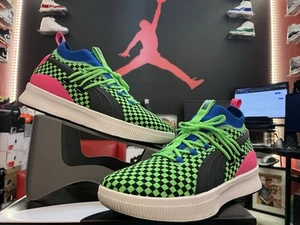PUMA CLYDE COURT SUMMERTIME FLURO GREEN PINK Size 9.5 🔥 RARE 🔥 - Picture 1 of 12