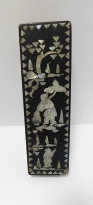 Антикварная китайская маленькая лакированная шкатулка с перламутровой инкрустацией - Изображение 1 из 4