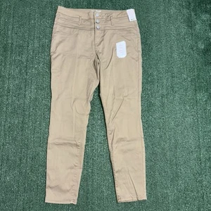No Boundaries Pants 17 Khaki Brown Mid Rise Skinny Stretch 5 Pocket Soft NWOT - Picture 1 of 8