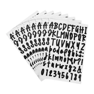 8 Sheets Self Adhesive Vinyl Letters Numbers Kit, Letters Numbers Stickers9203 - image 1 of 4