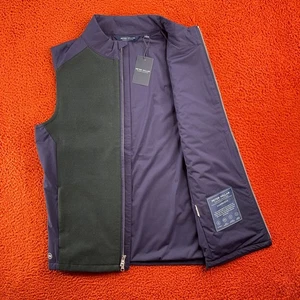 PETER MILLAR Mens SMALL Crown Crafted Cambridge Hybrid Wool Vest Green NEW $295 - Picture 1 of 10