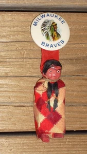 1950er Ära Milwaukee Braves 1 3/4" Zelluloid Pin - einzigartiger Charm - Japan - Bild 1 von 8