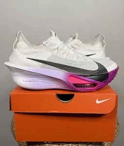 Size 8.5 - Men’s Nike Air Zoom Alphafly NEXT% 3 White Vivid Grape *STEAL* - Picture 1 of 13