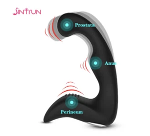 Male Prostate Massager Butt Stimulator Vibrating Dual Motor 10 Vibration Modes - Picture 1 of 7