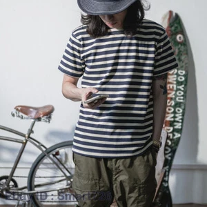 Bronson French Marine Sailor's Short Sleeve T-Shirts Mens Breton Striped Shirts - Picture 1 of 28