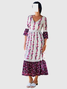 Alba Moda Strand Kleid im Romantiklook weiss-beere Gr. 44 0123649657 (G) - Bild 1 von 7