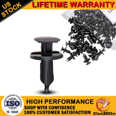 120 Piezas Agujero Plástico Remache Sujetador Clips de Empuje Clip de Retenedor para Guardabarros Automático de Coche Foto 1 de 4