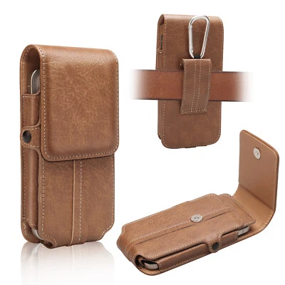 Funda Cintura Cuero Premium con Clip para Cinturón - Bolsa de Teléfono Vertical para Fácil Acceso Foto 1 de 4