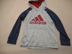 ADIDAS Size 7 Boys Multicolor Front Pocket Breathable Raglan Athletic Hoodie 035 - Picture 1 of 5