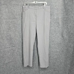 Hearts Of Palm Woman Jeans Size 14 Gray with Silver Metallic Spark Straight Leg - Picture 1 of 13