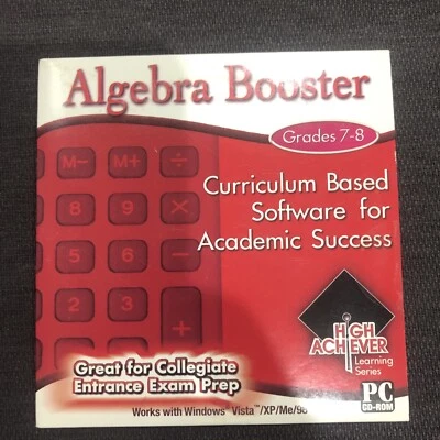 High Achiever Curriculum Based Software For Academic Pc Cd Rom Algebra Booster - Image 1 of 4