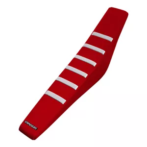 Cubierta de asiento acanalada con pinza costillas rojas blancas Honda CRF 150 2015 2016 2017 2018 - Imagen 1 de 2