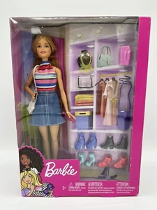 Barbie Doll Fashion Dress & Accessories Shoes Purses Strawberry Blonde Hair - Picture 1 of 9