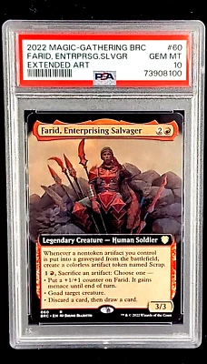 2022 MtG Magic the Gathering BRC #60 Farid Enterpising Salvager PSA 10 POP 1 - Image 1 of 4