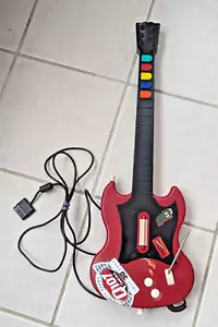 TESTED WORKS Guitar Hero Gibson SG Red Octane Wired PSLGH Playstation 2 PS2 game - Picture 1 of 9