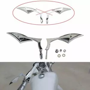 Espejos retrovisores laterales de hoja cromada para motocicleta para Davidson Sportster Dyna Softail - Imagen 1 de 10