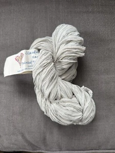 Claudia Hand Painted Yarn Passion Ribbon In Silver Shimmer NWT 200 Yds Luxury - Picture 1 of 7