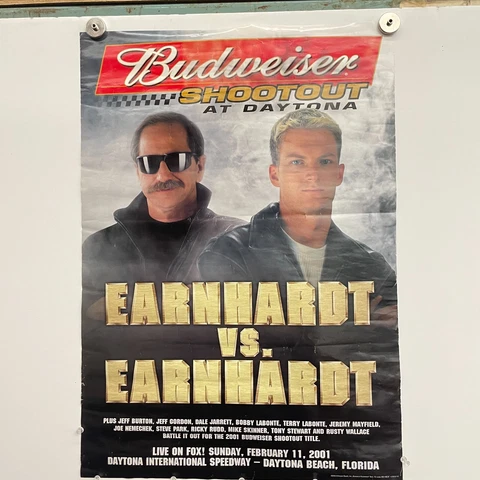 2000 Earnhardt vs Earnhardt Shootout at Daytona 19"x27" Budweiser Poster 16 Cover