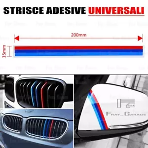 STRISCE PER GRIGLIA BMW M SPORT POWER COLORATE SPECCHIETTO FIANCATA ADESIVE - Foto 1 di 3