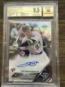 Topps Chrome #RATS Trevor Story 2016 radiocontrol refractor automático/499 BGS 9,5 True Gem + - Imagen 1 de 2